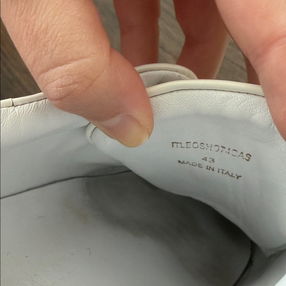Burberry Men’s White Leather Sneakers - Picture 10 of 12